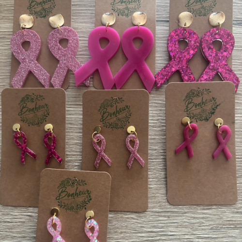 Marche Rose de Saint-Renan - Boucles d'Oreilles
